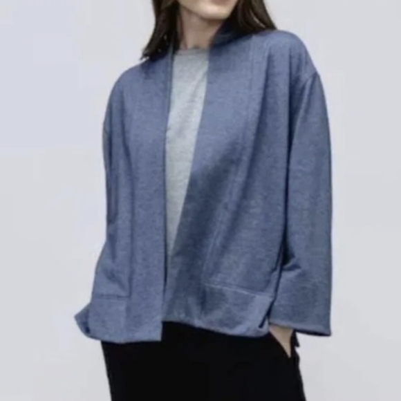 Ministry of Supply  Fusion Terry Cardigan Women's Medium Classic Indigo He… - Picture 2 of 2